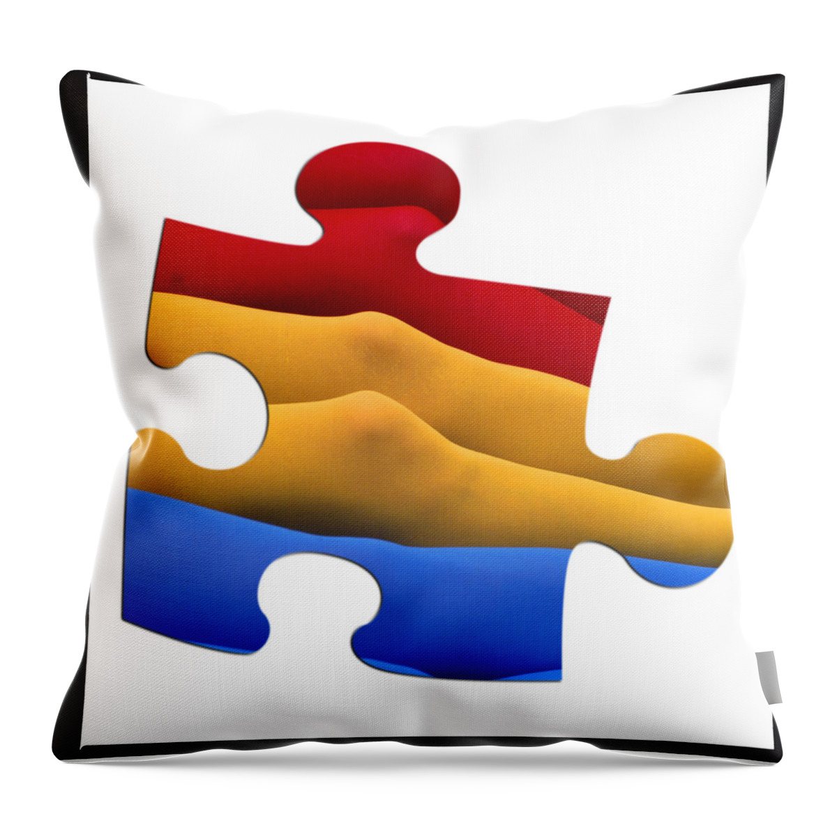 Puzzle Throw Pillow featuring the photograph Puzzle Piece by Lonnie Paulson