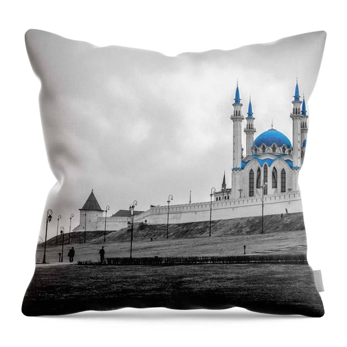 Islam Throw Pillow featuring the photograph Qolsharif mosque by Alexey Stiop