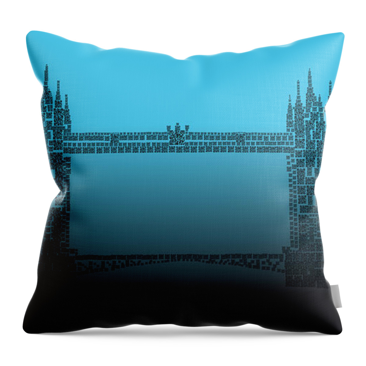 Tower Throw Pillow featuring the photograph QR Pointillism - Tower Bridge 2 by Richard Reeve