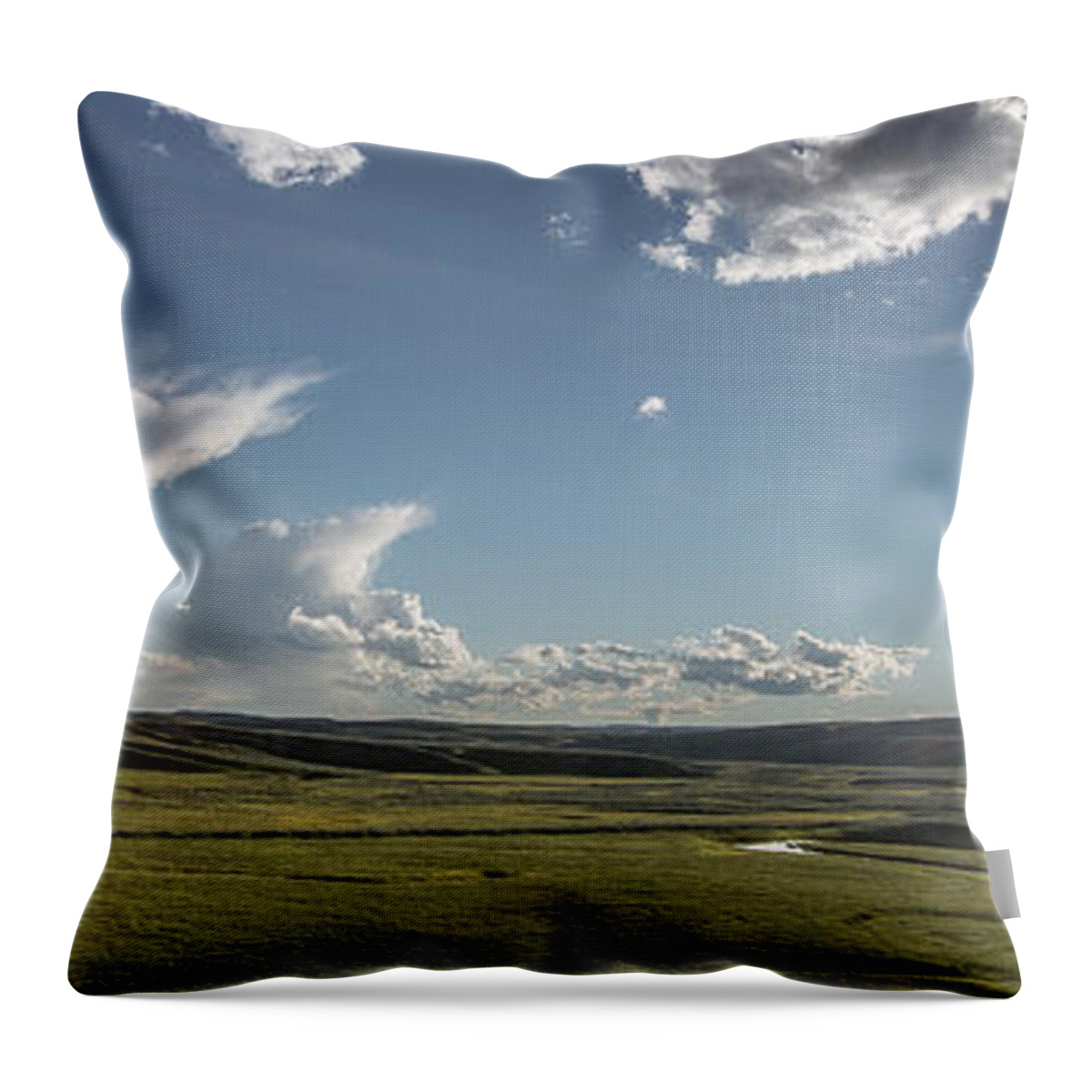 Horizontal Throw Pillow featuring the photograph Quiet Prairie by Jon Glaser