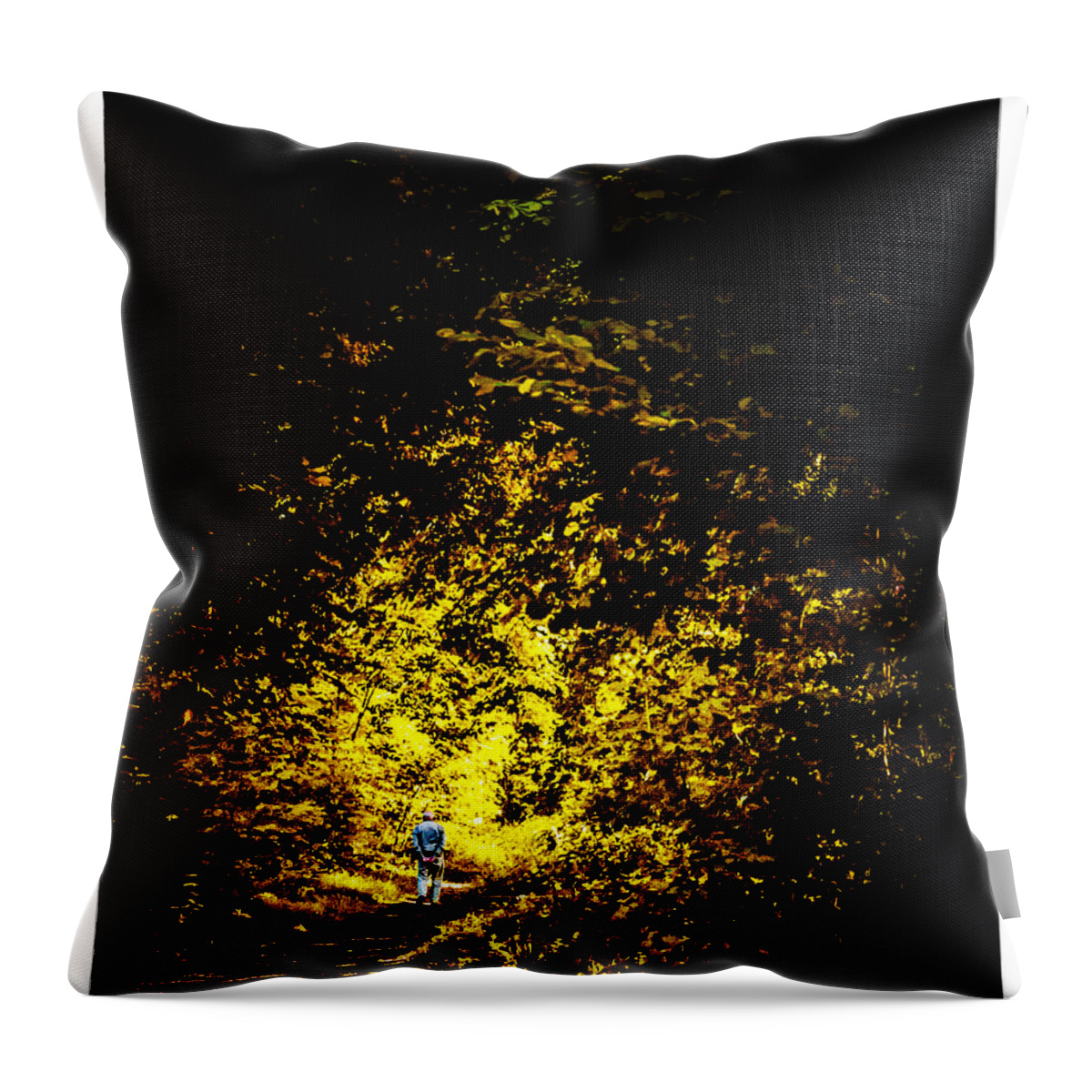  blue Sky Throw Pillow featuring the photograph Quiet time in the City by Lenny Carter