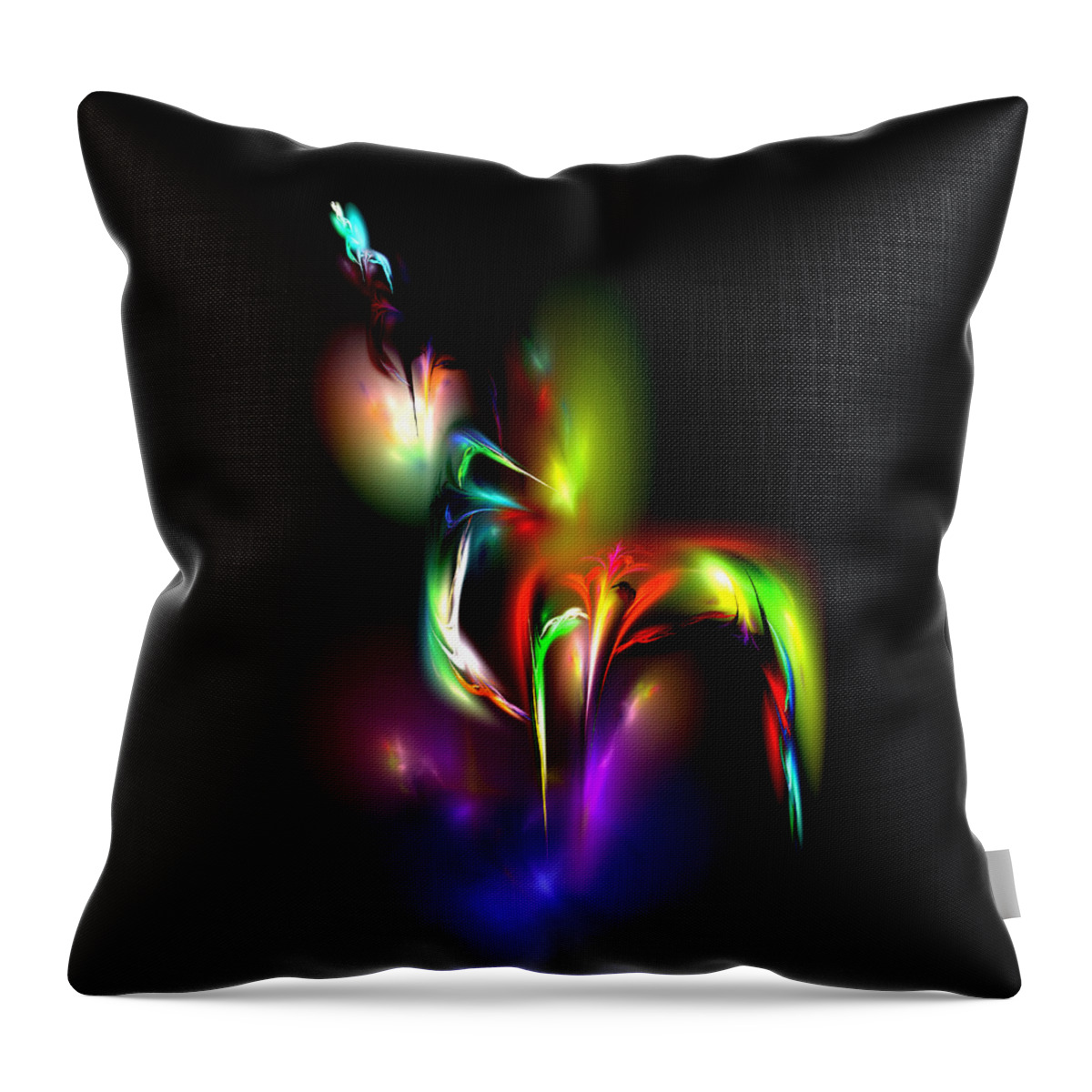 Abstract Throw Pillow featuring the digital art Radiance by Pete Trenholm