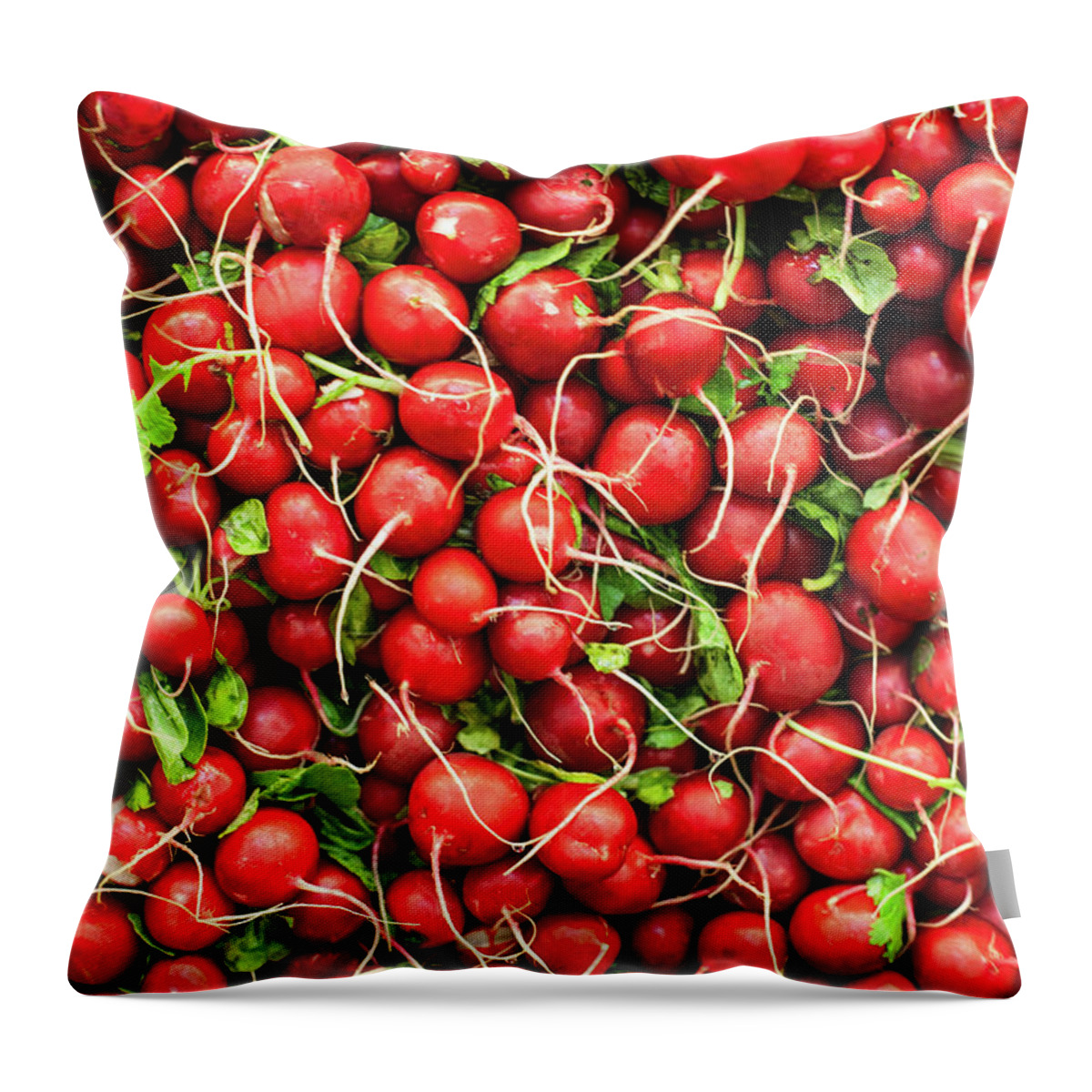 Heap Throw Pillow featuring the photograph Radishes by Tuan Tran