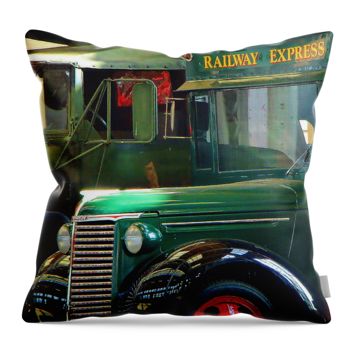 Fine Art Throw Pillow featuring the photograph Railway Express by Rodney Lee Williams