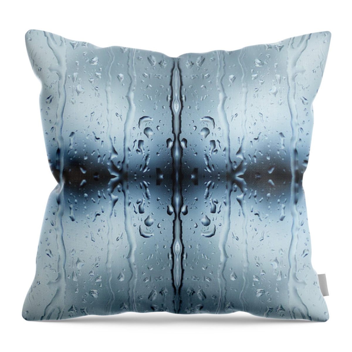 Transparent Throw Pillow featuring the photograph Rain On Window Pane by Silvia Otte