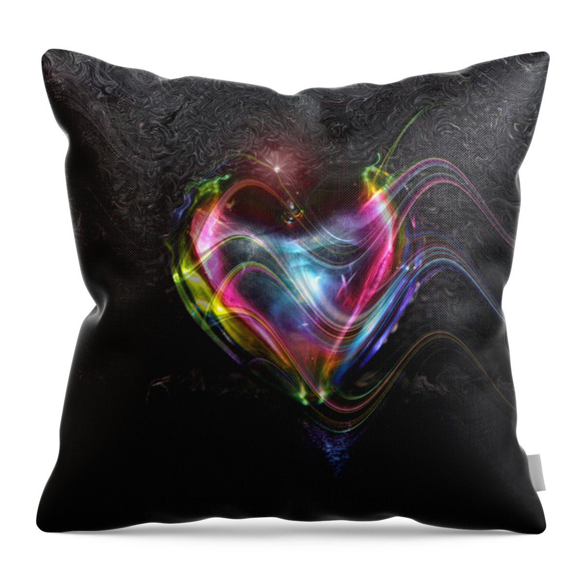 Rainbow Heart Throw Pillow featuring the photograph Rainbow Heart by Linda Sannuti