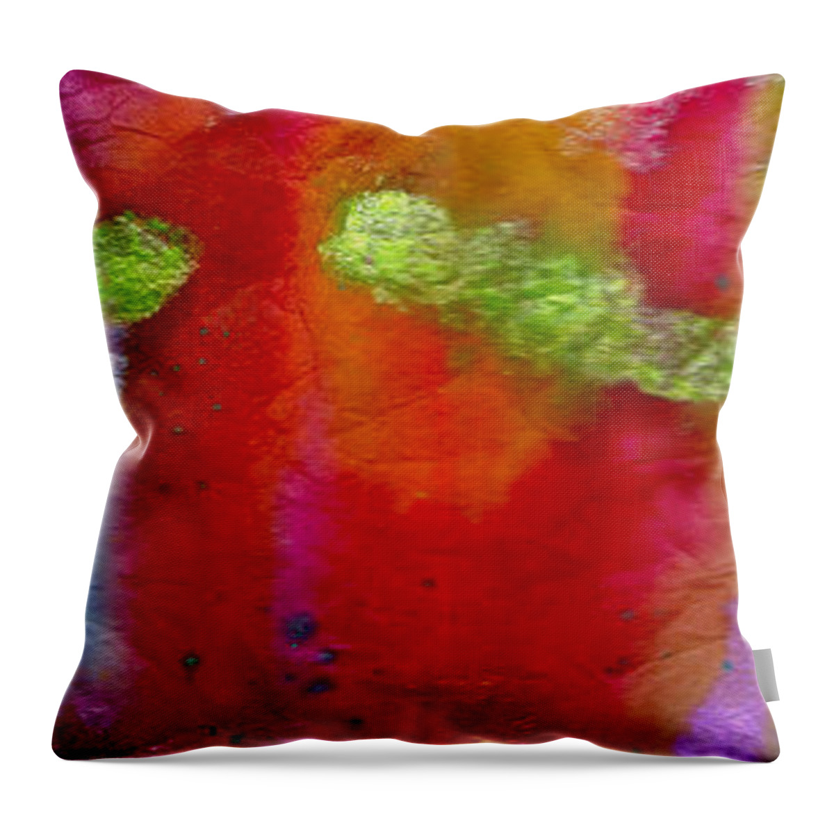 Rainbow Throw Pillow featuring the painting Rainbow Passion by Angela L Walker