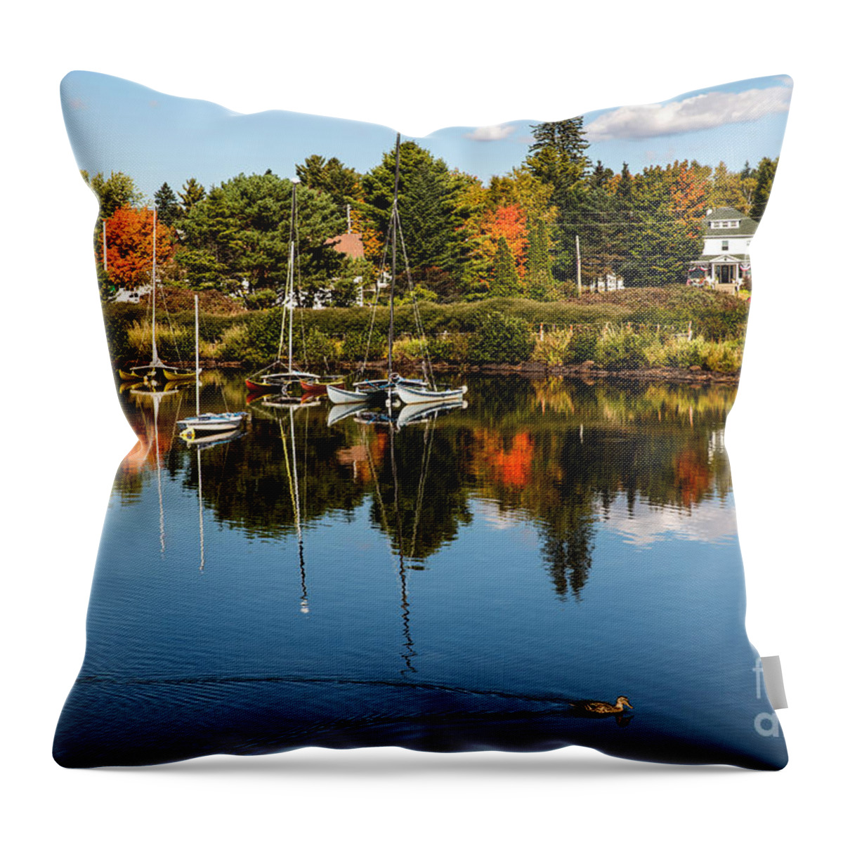 Rangely Throw Pillow featuring the photograph Rangley Lake Maine by Brenda Giasson