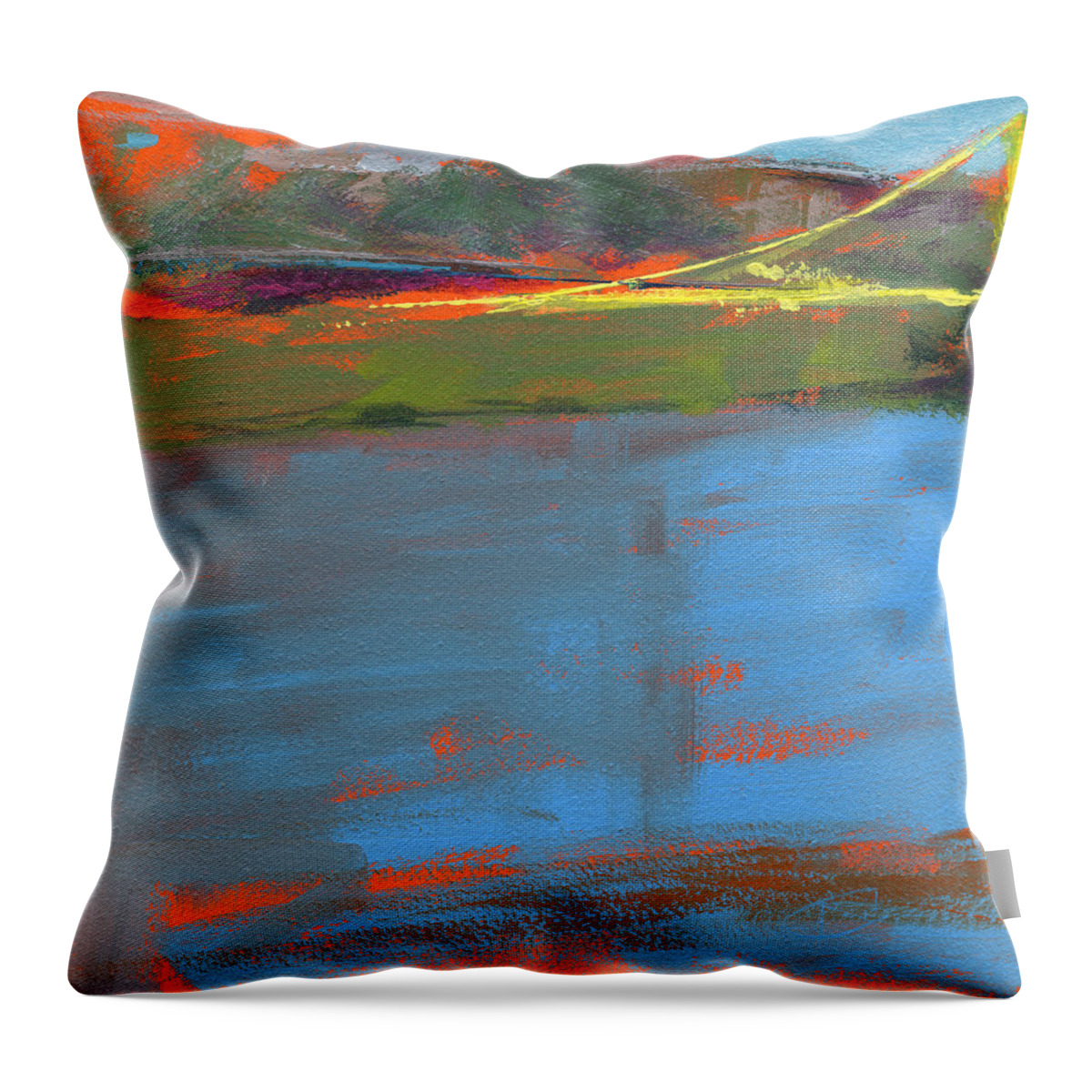 Bridge Throw Pillow featuring the painting Untitled by Chris N Rohrbach