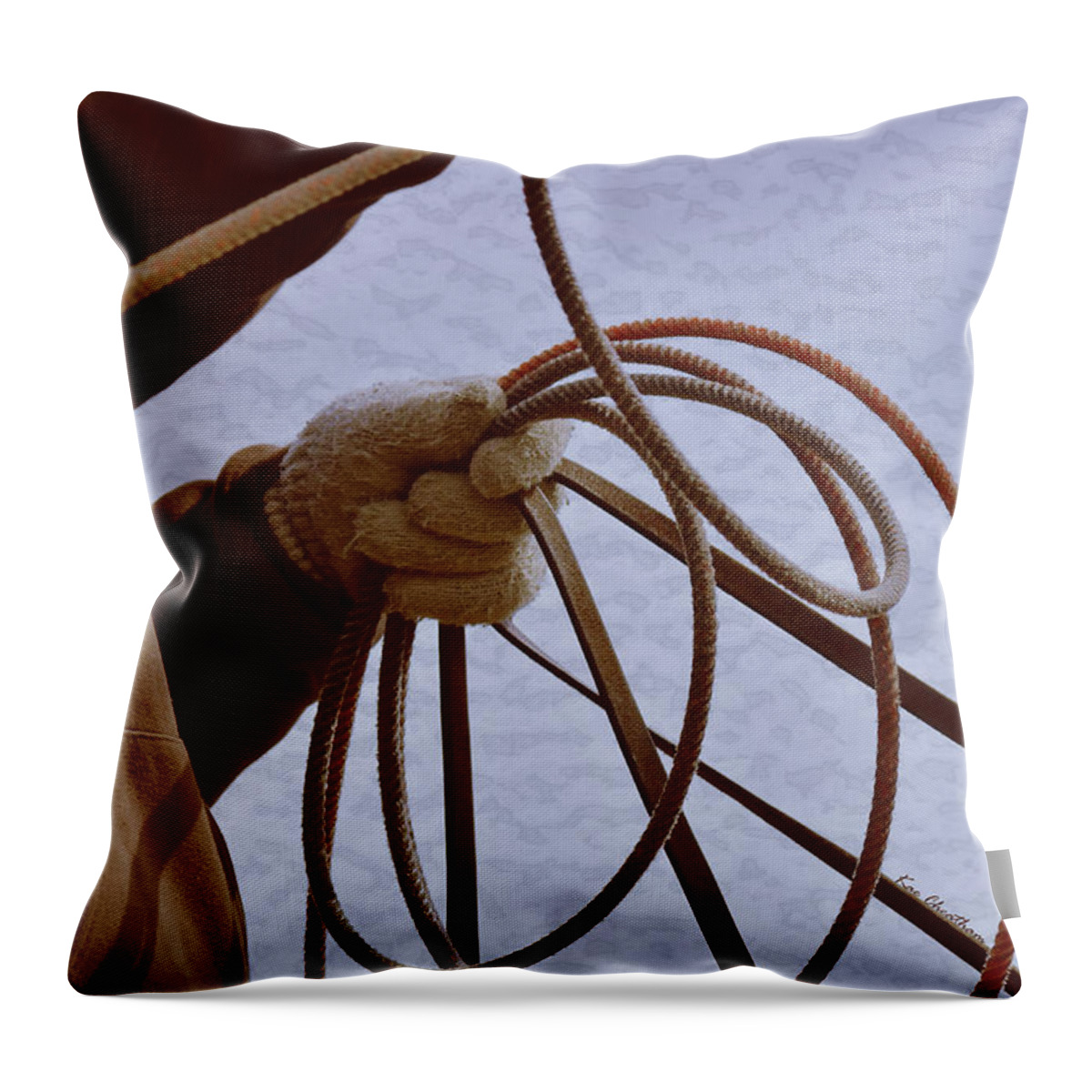Roper Throw Pillow featuring the photograph Ready to Rope by Kae Cheatham