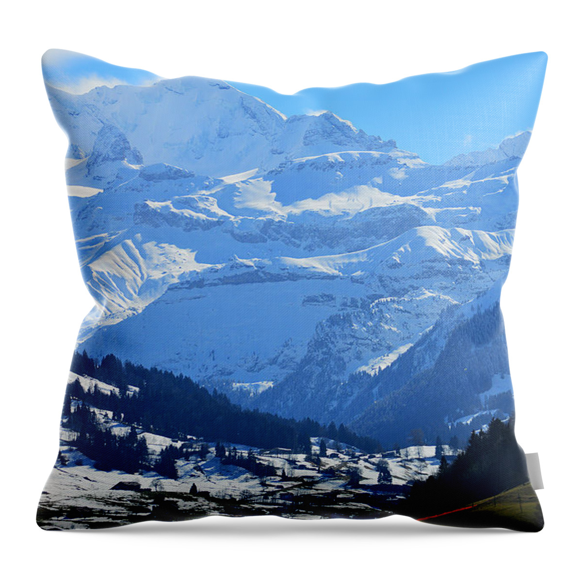 Alps Throw Pillow featuring the photograph Realm of hope by Felicia Tica