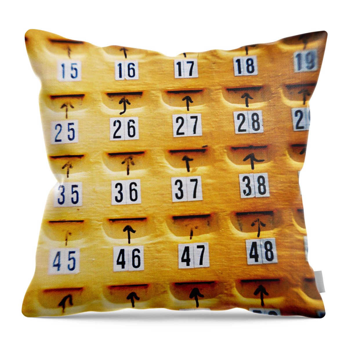 Recesky Throw Pillow featuring the photograph Recesky - Pick a Number by Richard Reeve