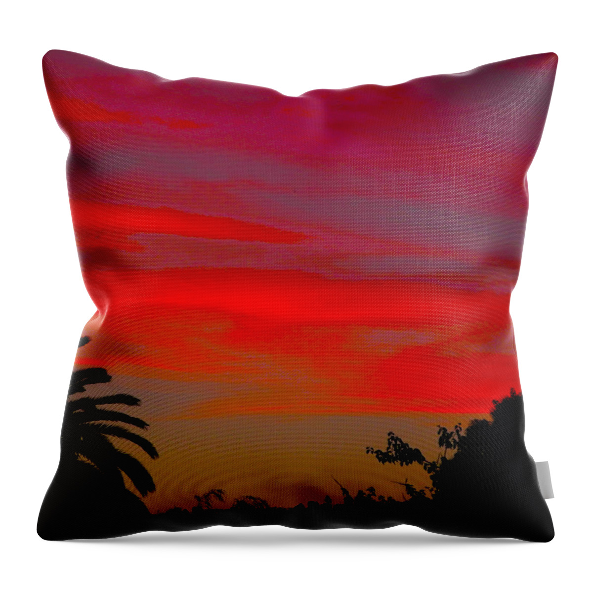 Sunset Throw Pillow featuring the photograph Red Clouds by Mark Blauhoefer