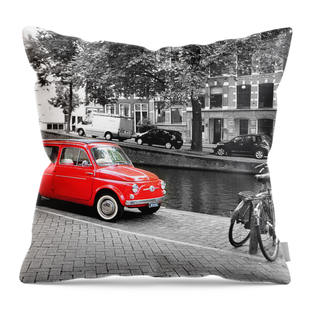 Red Throw Pillow featuring the photograph Red Cutie by Randi Grace Nilsberg