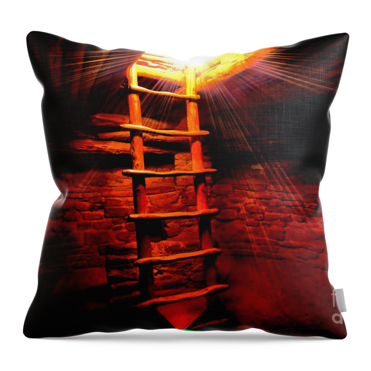Mesa Verde National Park Throw Pillow featuring the photograph Red Light by Adam Jewell