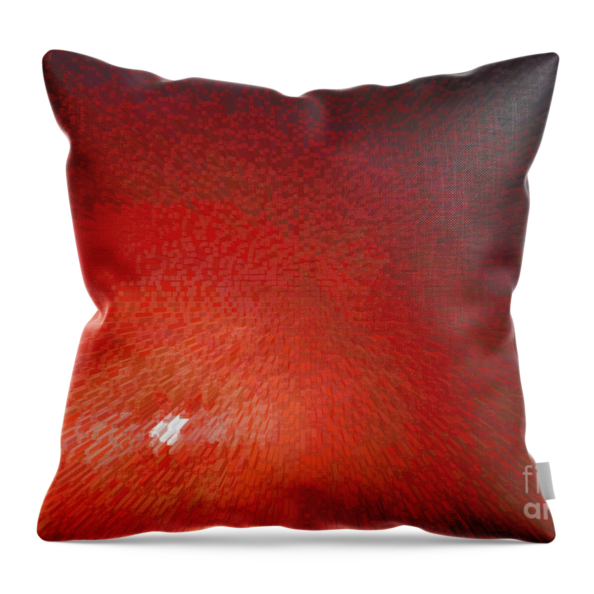 Digital Art Throw Pillow featuring the photograph Red Moon Rising by Alys Caviness-Gober