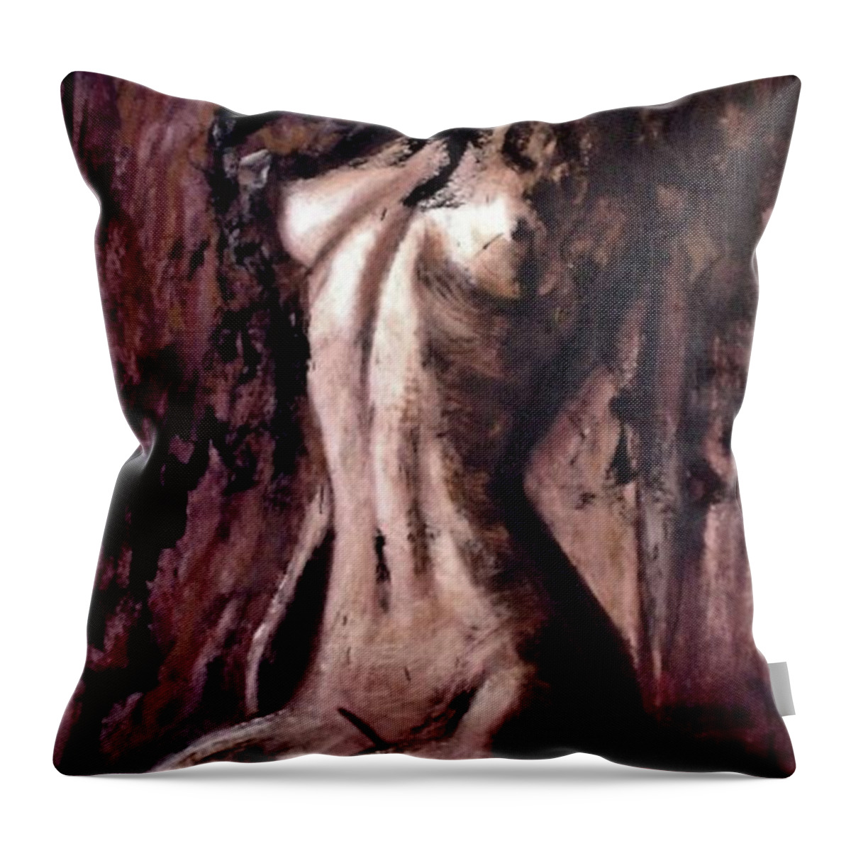 Beautiful Throw Pillow featuring the painting Red Red Wine by Jarmo Korhonen aka Jarko