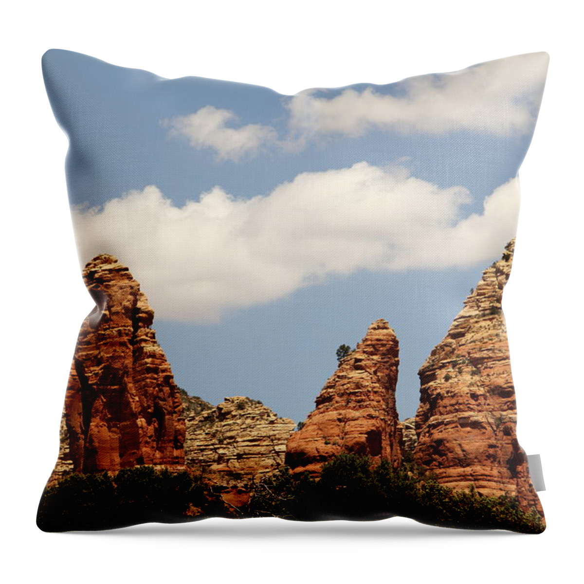 Scenics Throw Pillow featuring the photograph Red Rock Sedona Arizona Mountain by Sassy1902
