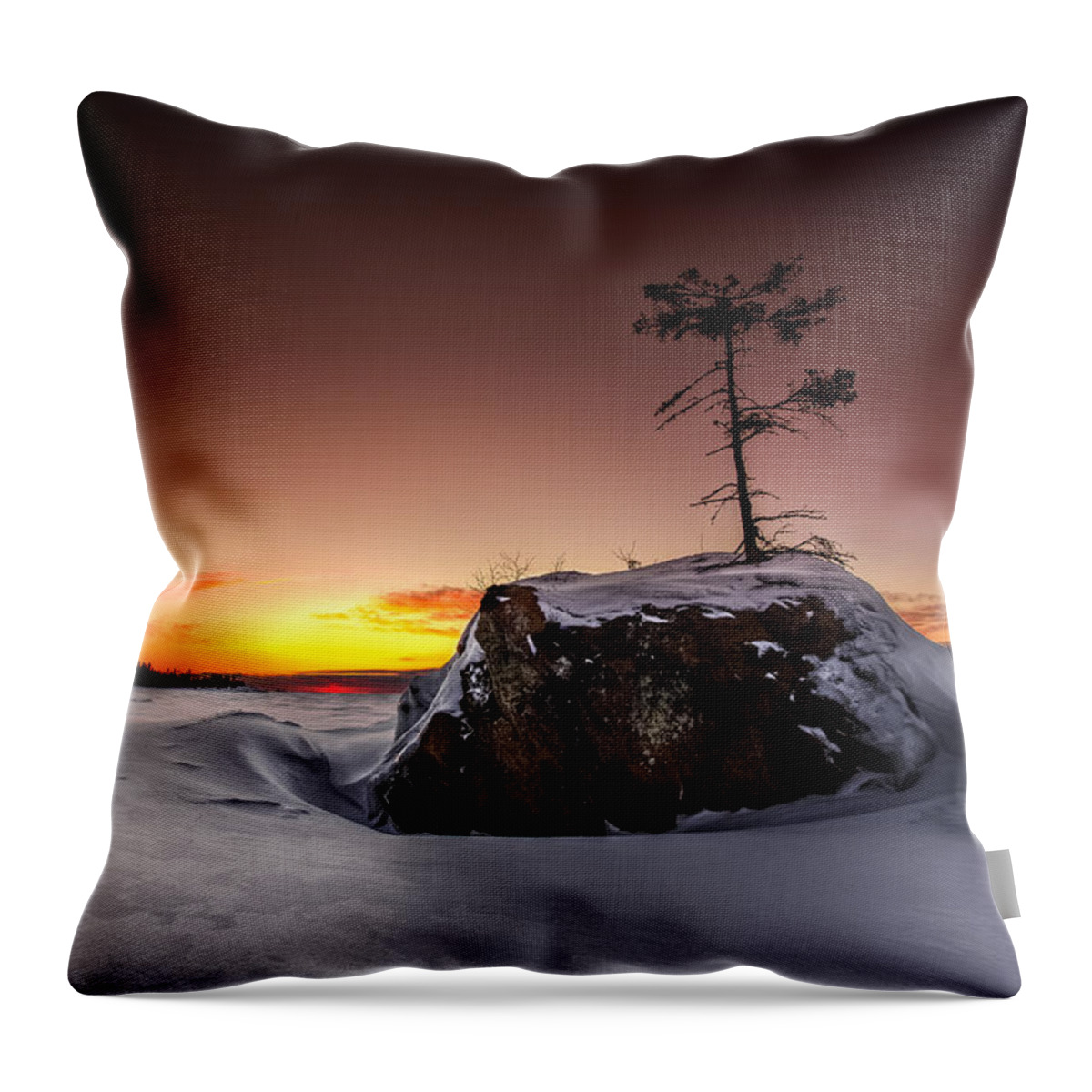 Boulder Throw Pillow featuring the photograph Red Sun by Jakub Sisak