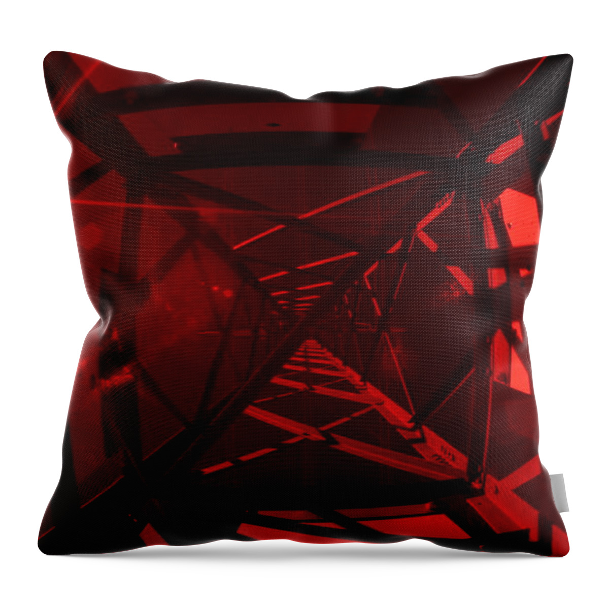 Red Throw Pillow featuring the photograph Red Tower by David S Reynolds