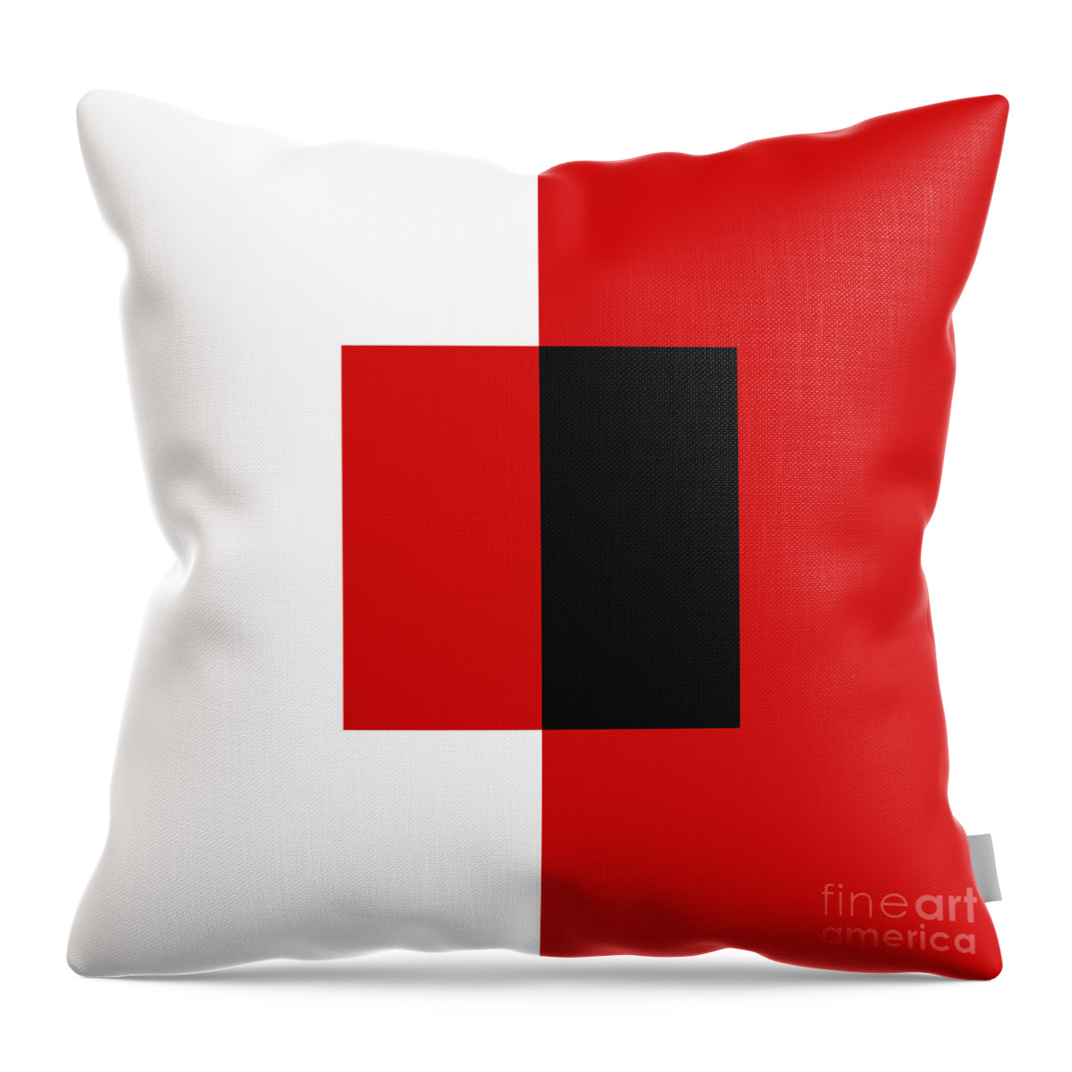 Andee Design Abstract Throw Pillow featuring the digital art Red White And Black 12 Square by Andee Design
