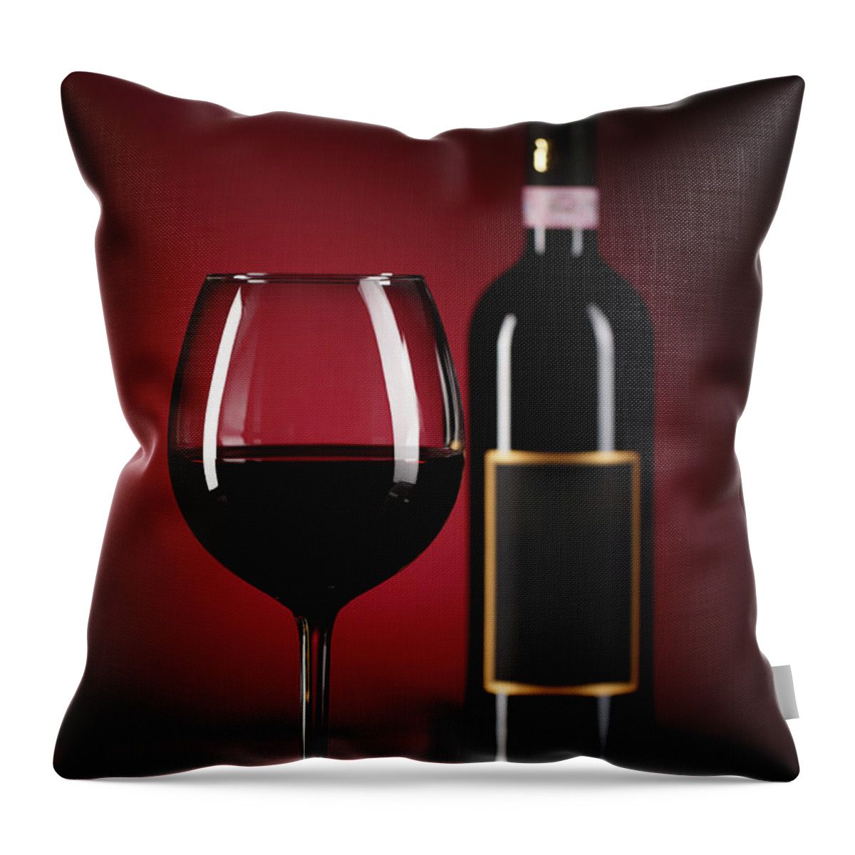 Empty Throw Pillow featuring the photograph Red Wine by Photoevent