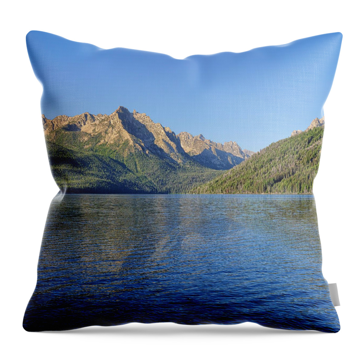 Redfish Lake Throw Pillow featuring the photograph Redfish Reflections by Greg Norrell