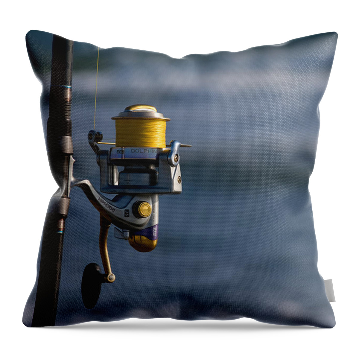 Fish Throw Pillow featuring the photograph Reel Excitement by Greg Graham