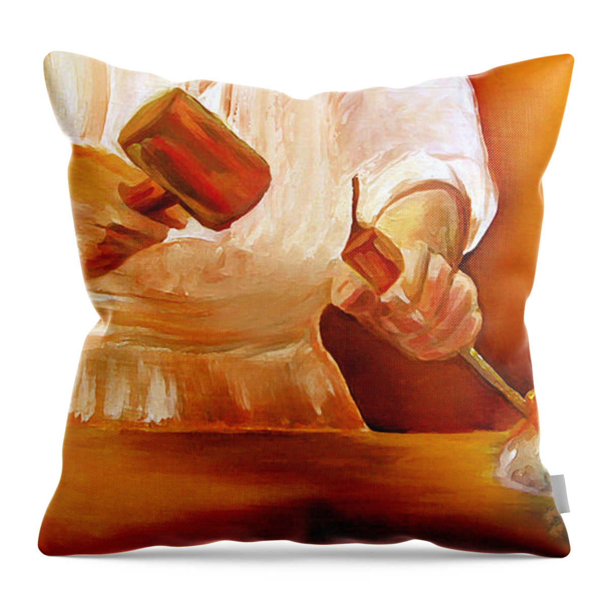 Refine My Heart Throw Pillow featuring the painting Refine My heart by Jennifer Page