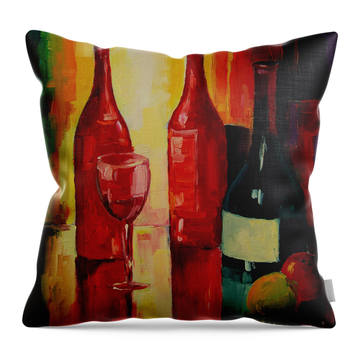 Reflections Throw Pillow featuring the painting Reflections by Mona Edulesco