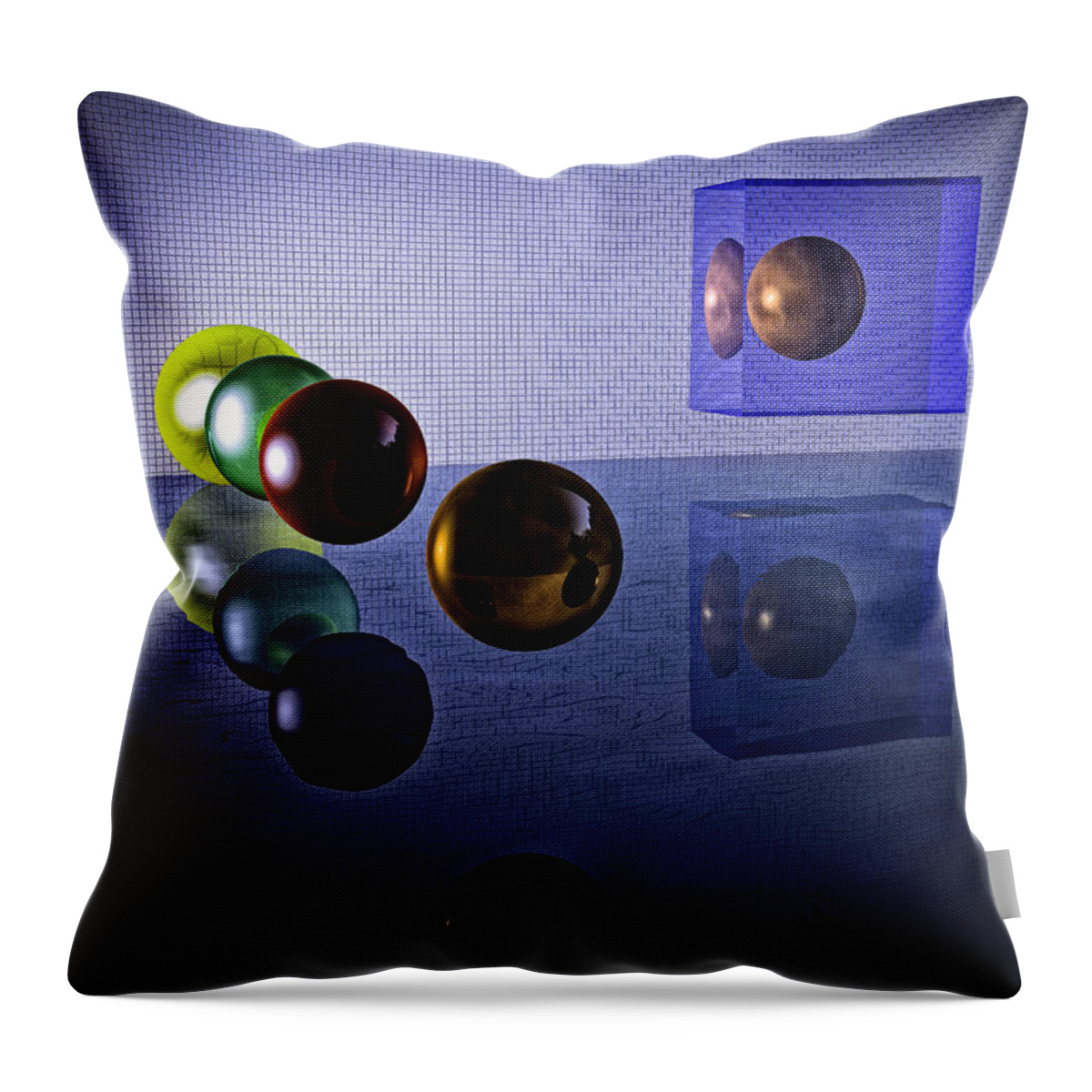 Reflections Throw Pillow featuring the digital art Reflections I by Ramon Martinez