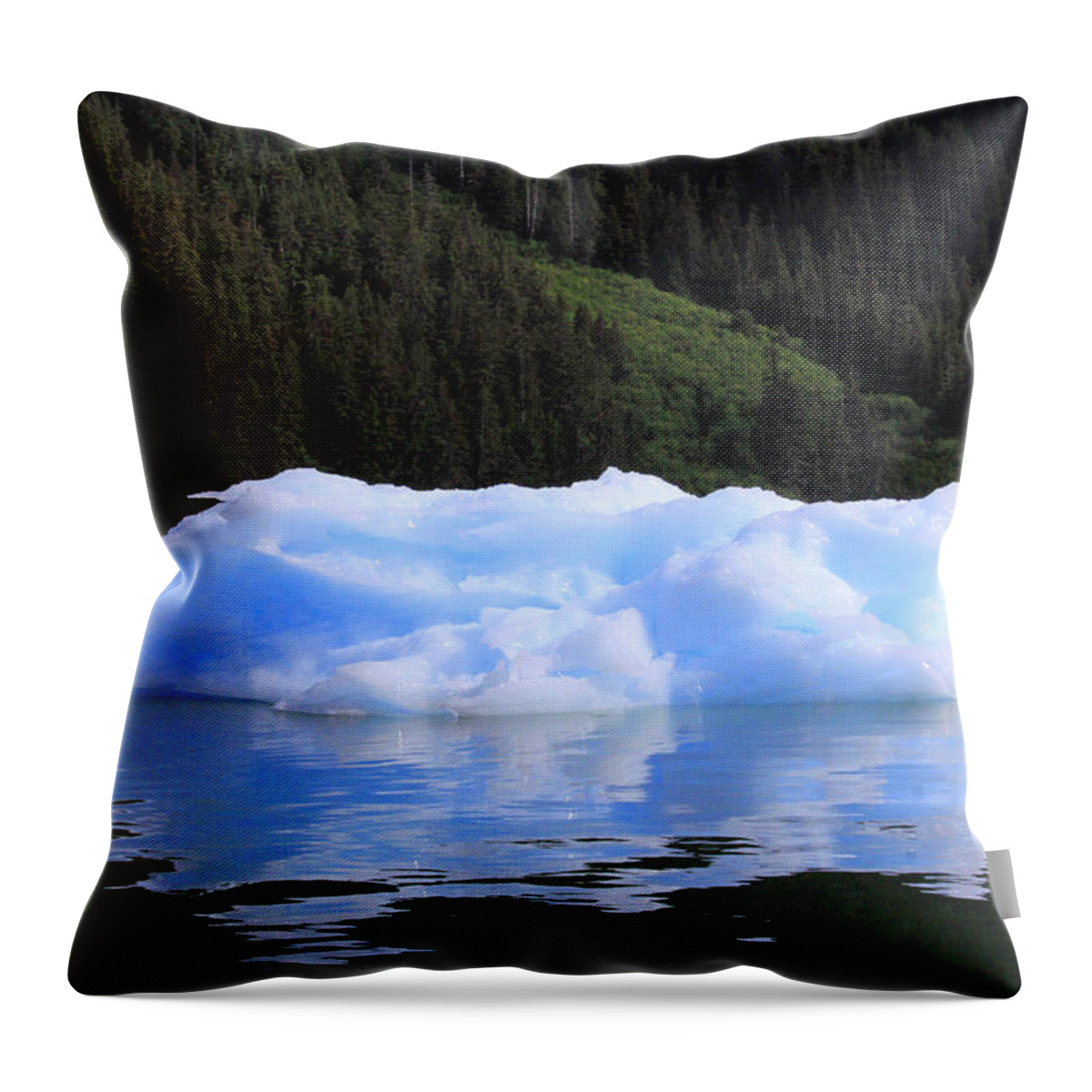 Iceberg Throw Pillow featuring the photograph Reflections in the Sea by Shoal Hollingsworth