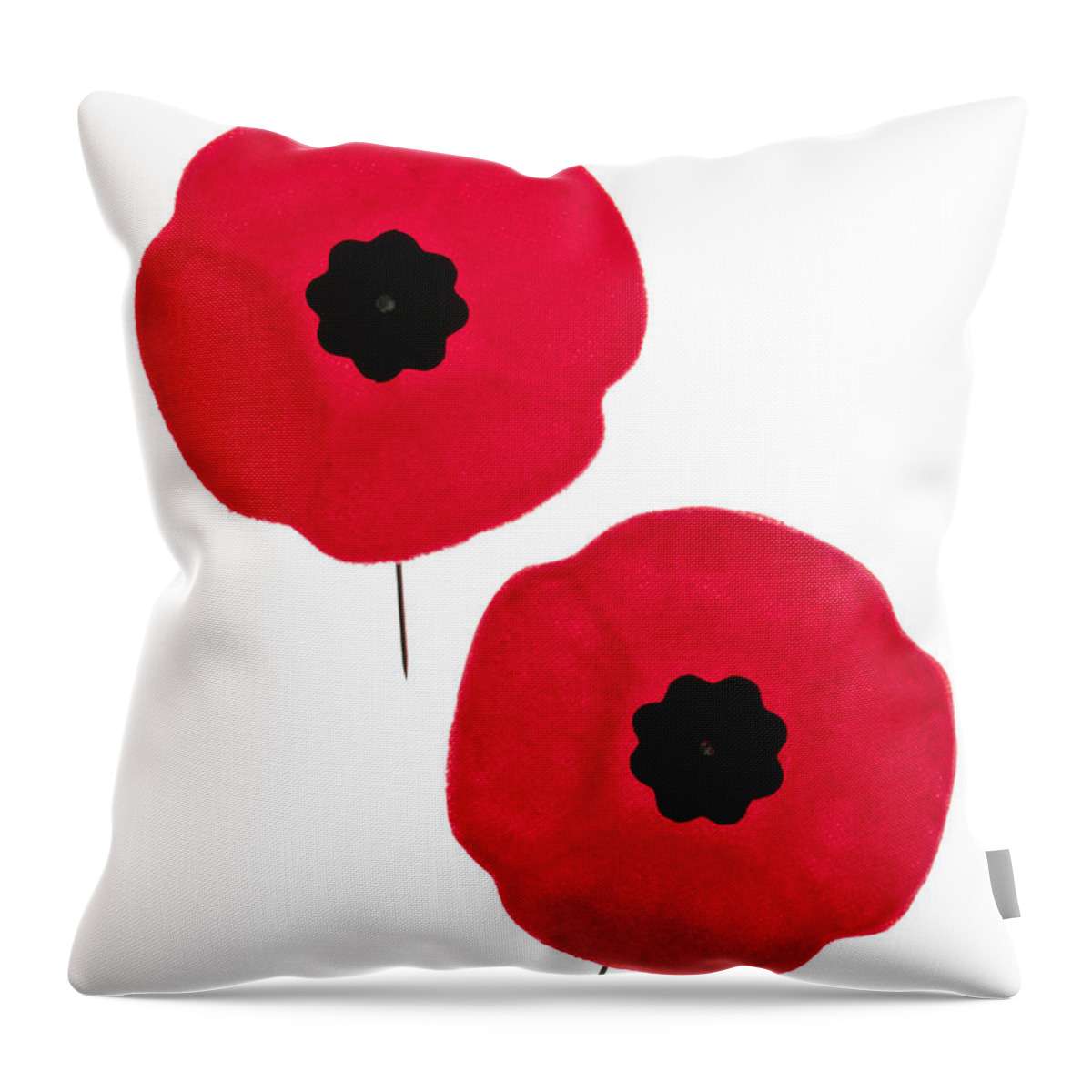 Poppies Throw Pillow featuring the photograph Remembrance Day poppies by Elena Elisseeva