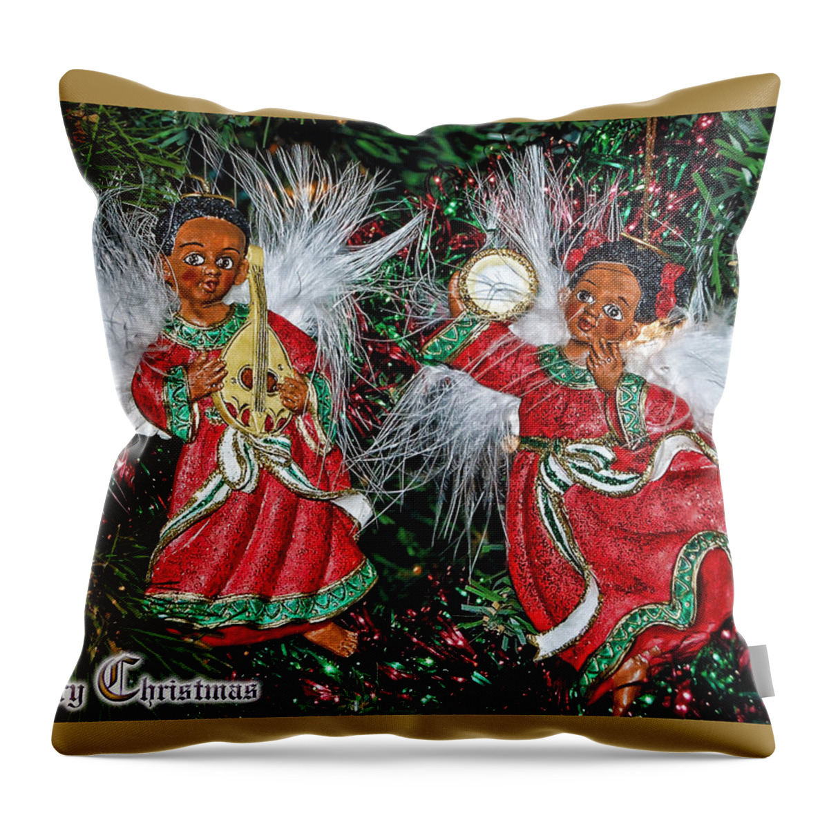 Christmas Throw Pillow featuring the photograph Renaissance Angels by Donna Proctor