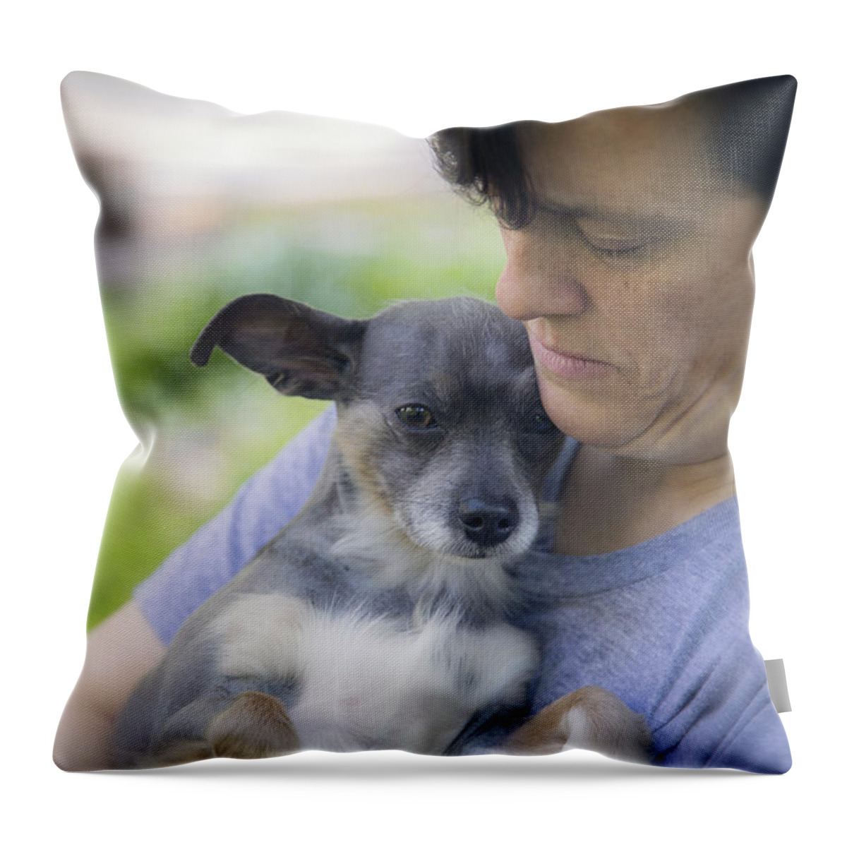 Dog Throw Pillow featuring the photograph Rescue by Edward Fielding