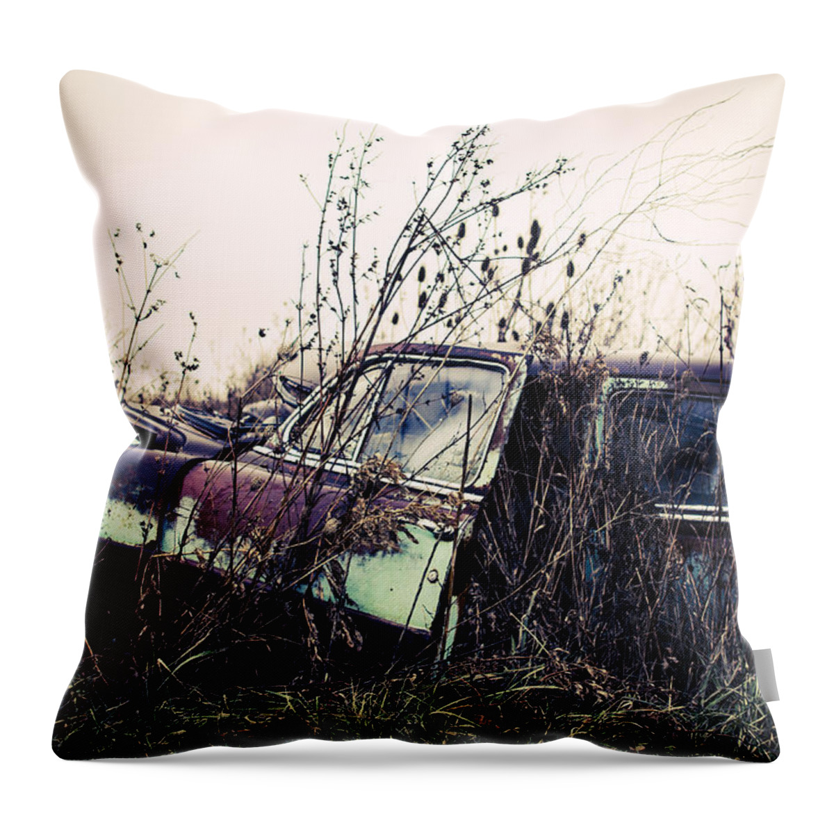 Abandoned Throw Pillow featuring the photograph Return To The Earth by Off The Beaten Path Photography - Andrew Alexander