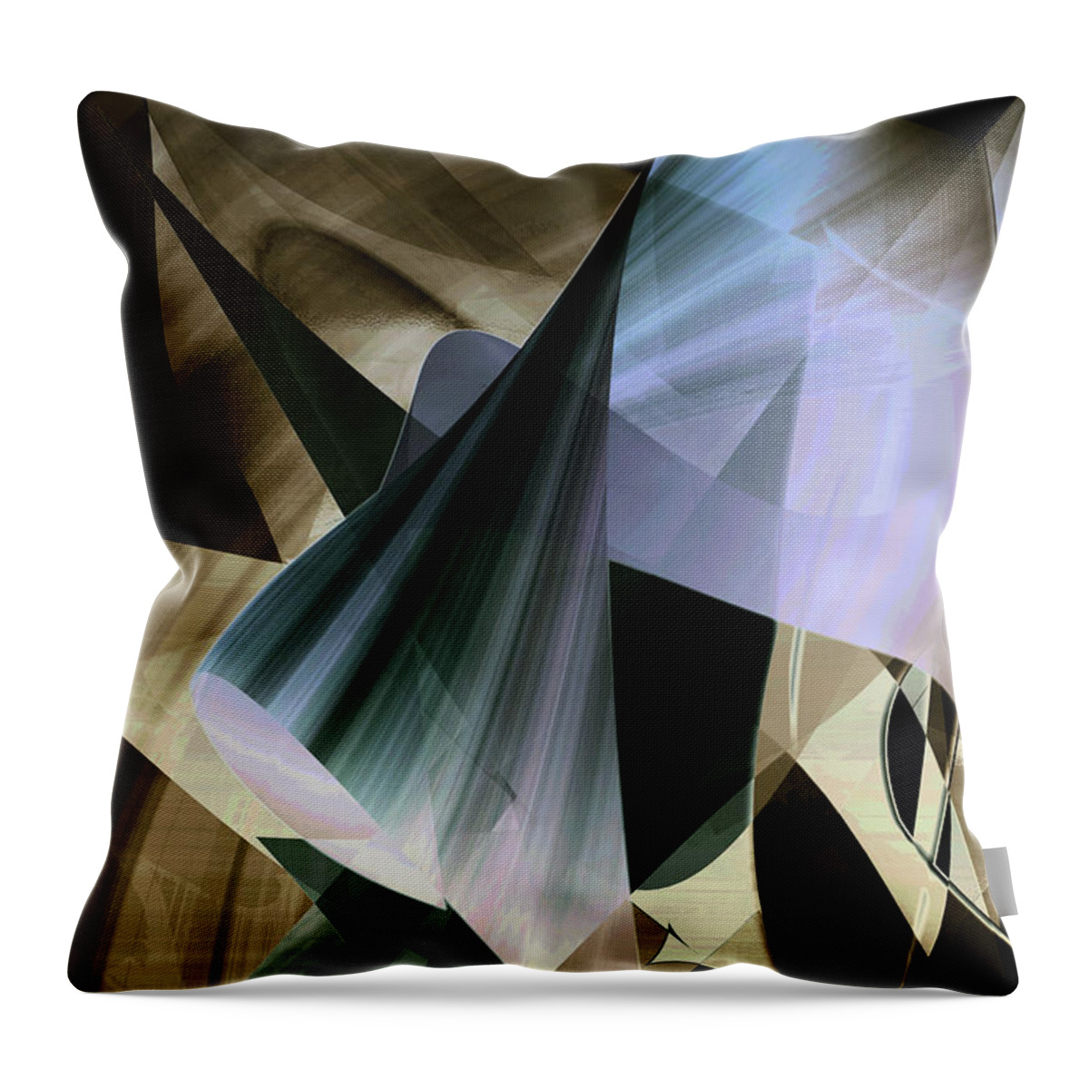 Abstract Throw Pillow featuring the painting Reverie by Gerlinde Keating