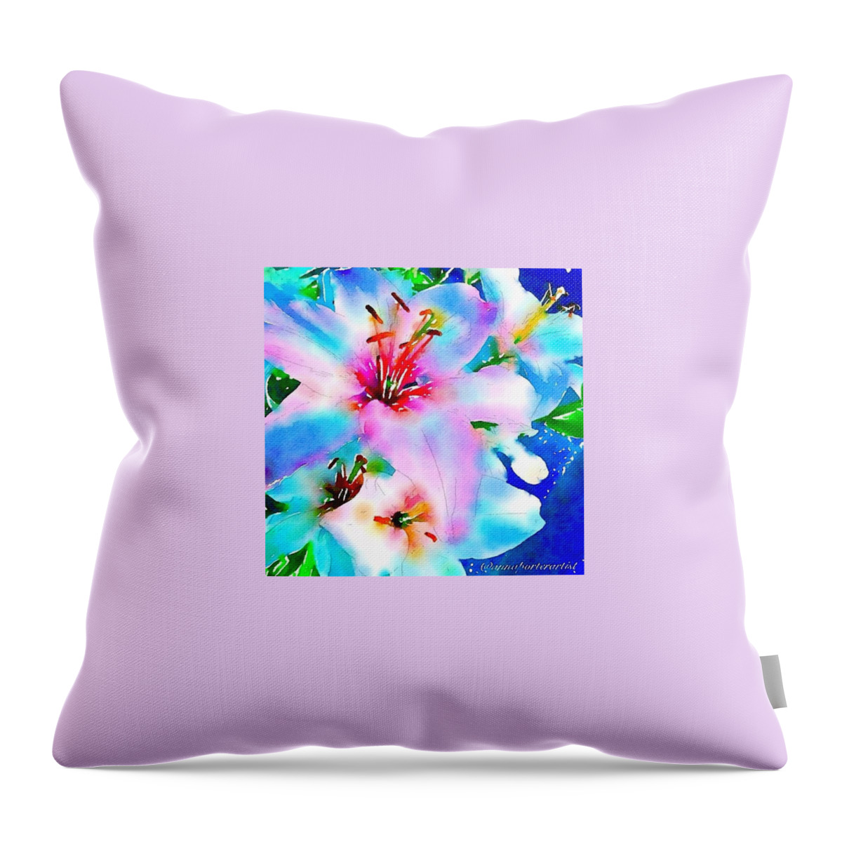 Art Throw Pillow featuring the photograph Rhapsody In Blue by Anna Porter