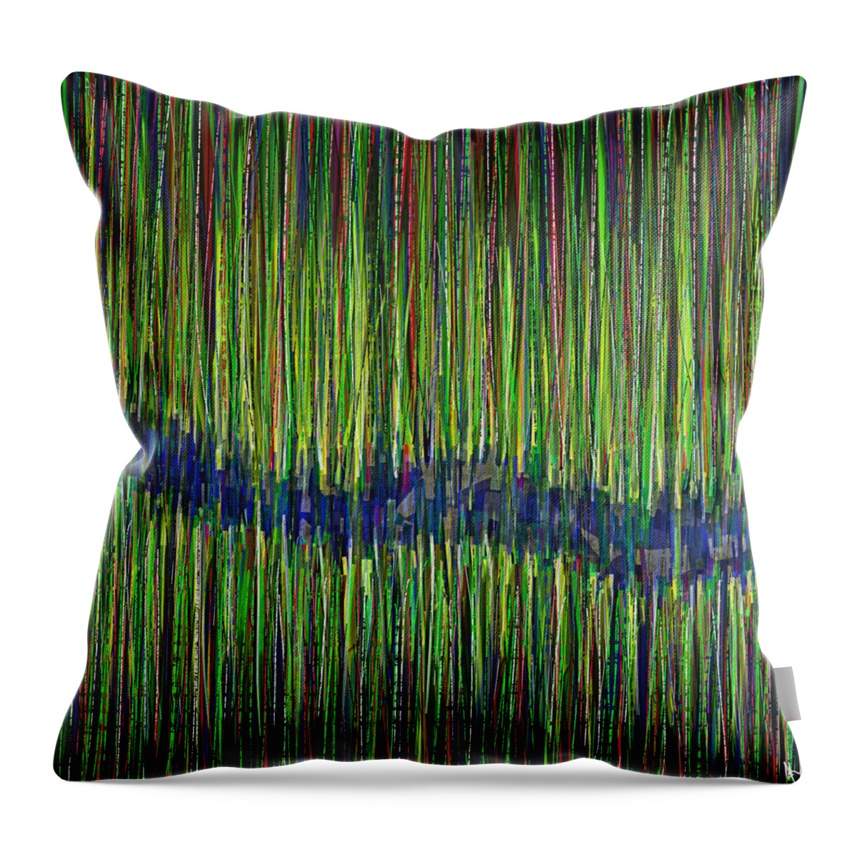 Abstract Throw Pillow featuring the painting Ribbon Vision by Jade Knights