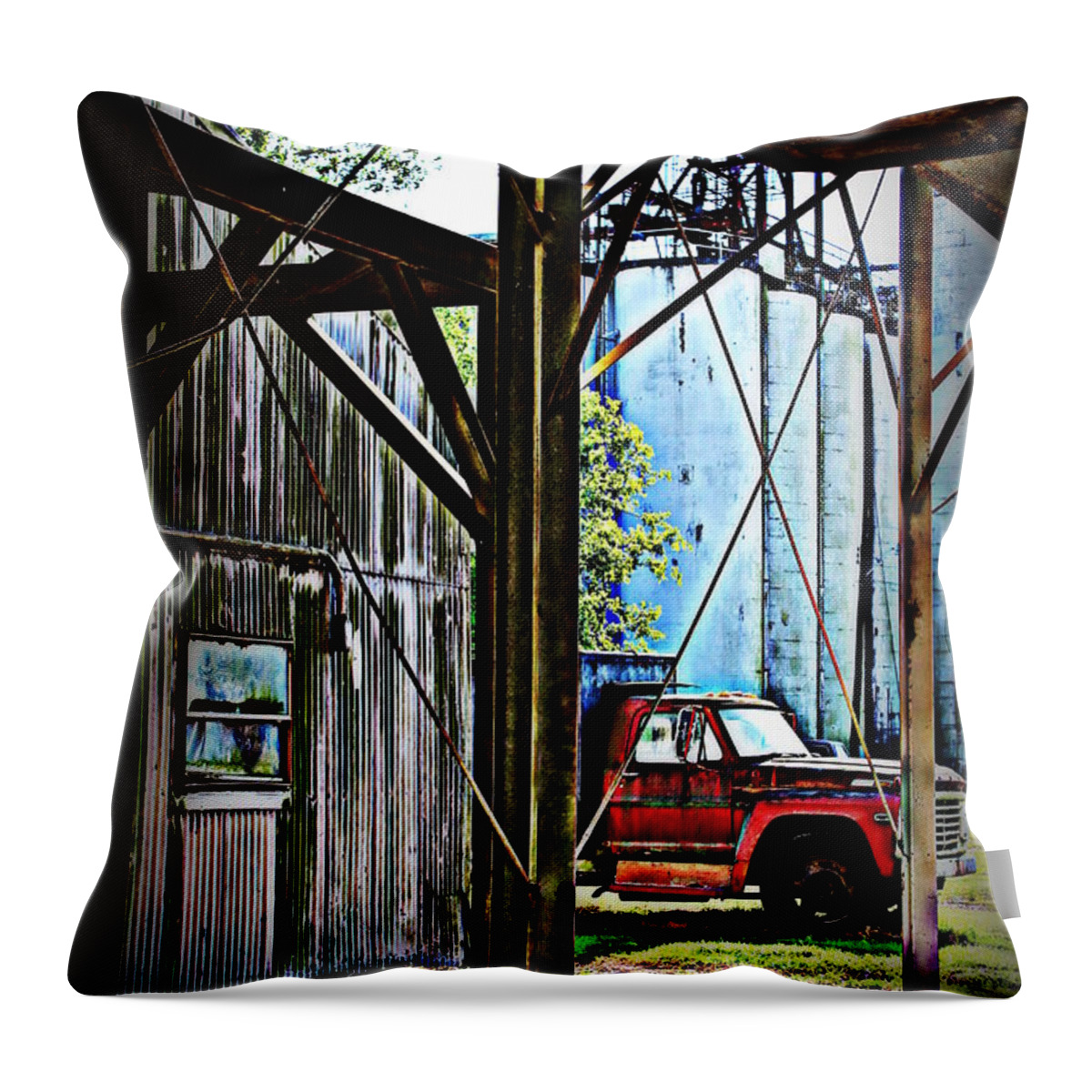 Rice Mill Throw Pillow featuring the photograph Rice Mill IV by Beth Vincent