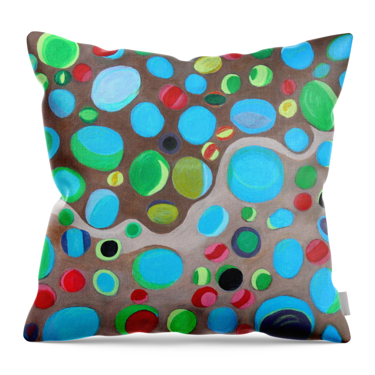 All Apparels Throw Pillow featuring the painting Riches Of People On Earth by Lorna Maza