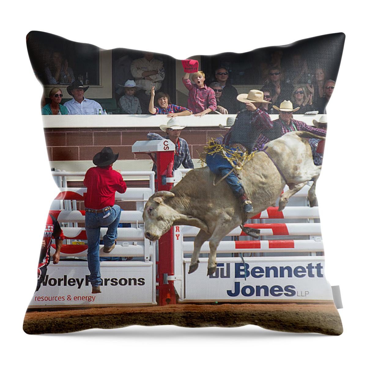 2014 Throw Pillow featuring the photograph Ride em Cowboy by Bill Cubitt
