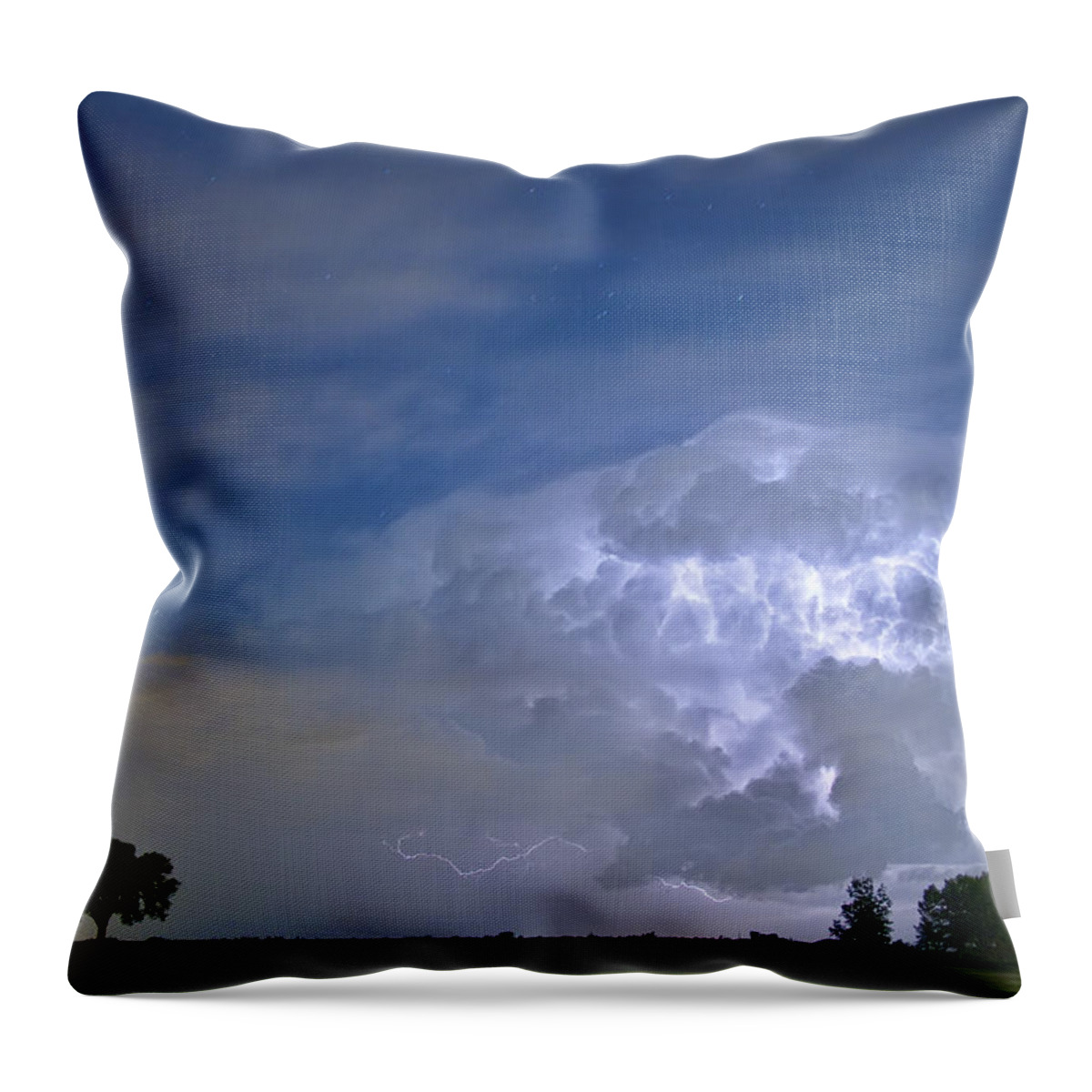 Lightning Throw Pillow featuring the photograph Riders On The Storm by James BO Insogna