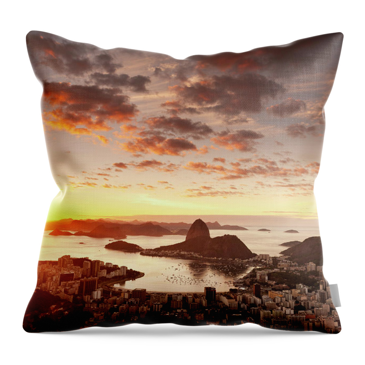 Scenics Throw Pillow featuring the photograph Rio De Janeiro by Jeremy Walker