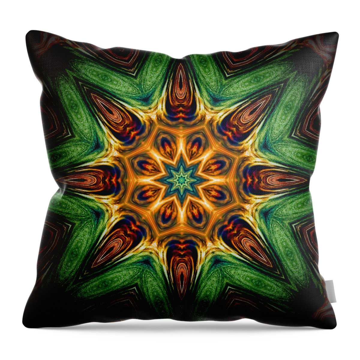 Mandala Throw Pillow featuring the photograph Ripple Burst Mandala by Beth Venner