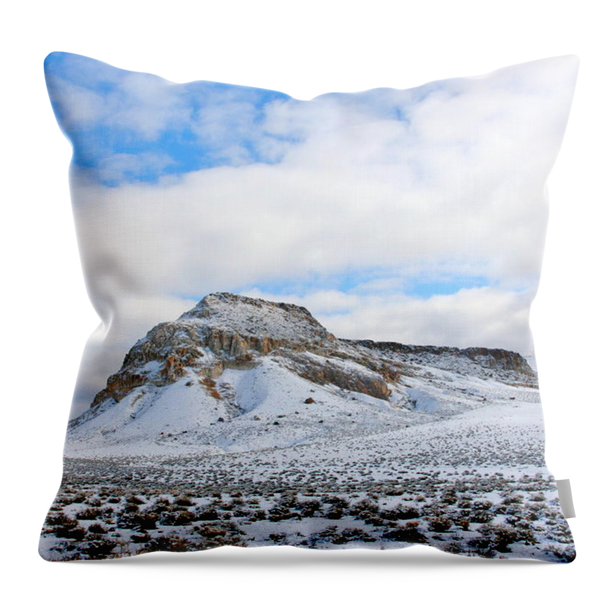 Sky Throw Pillow featuring the photograph Rising From The Desert Floor by Marilyn Diaz