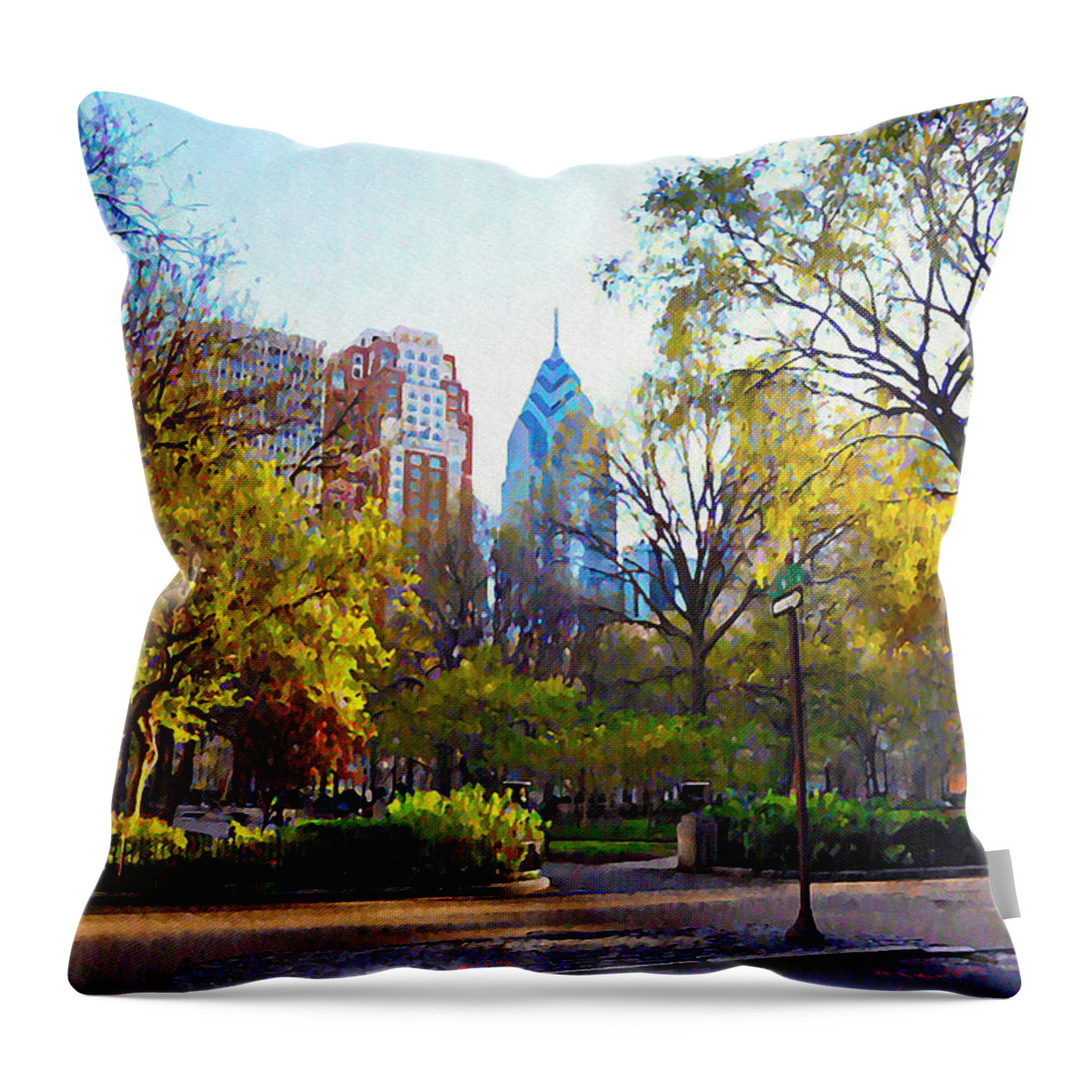 Rittenhouse Throw Pillow featuring the photograph Rittenhouse Square in the Spring by Bill Cannon