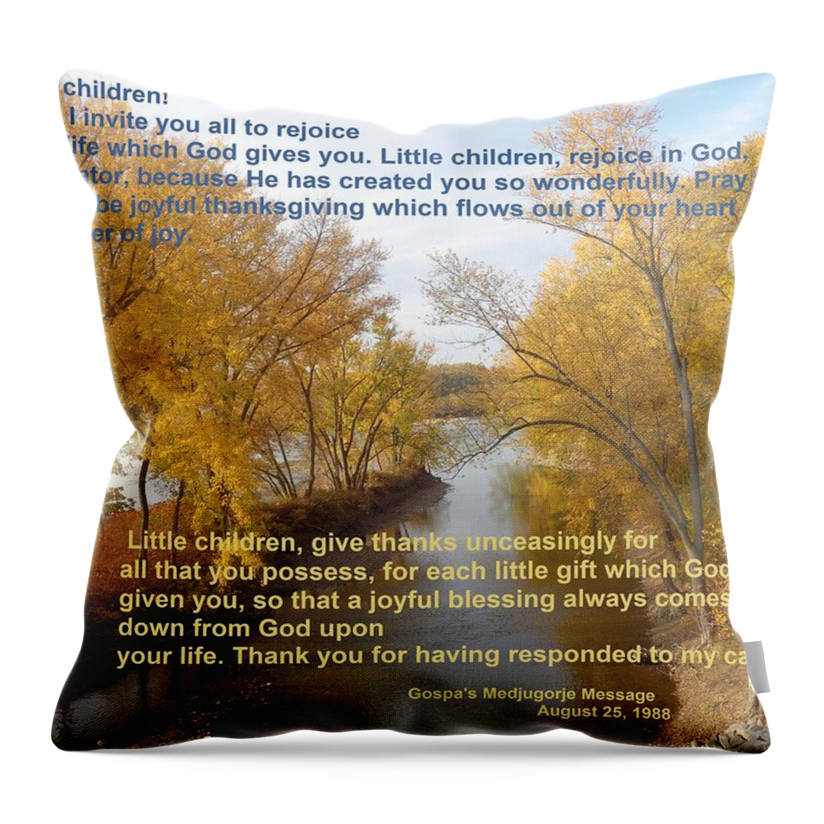 Sarcevic Throw Pillow featuring the photograph River of Joy by Christina Verdgeline