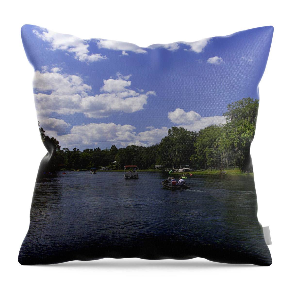 River Throw Pillow featuring the photograph River Play by Judy Hall-Folde