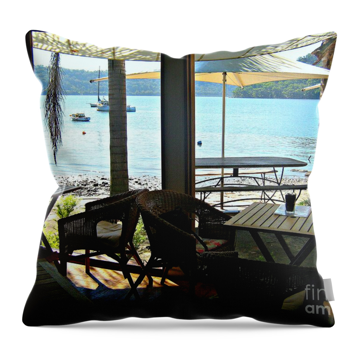 Water Throw Pillow featuring the photograph River View by Leanne Seymour